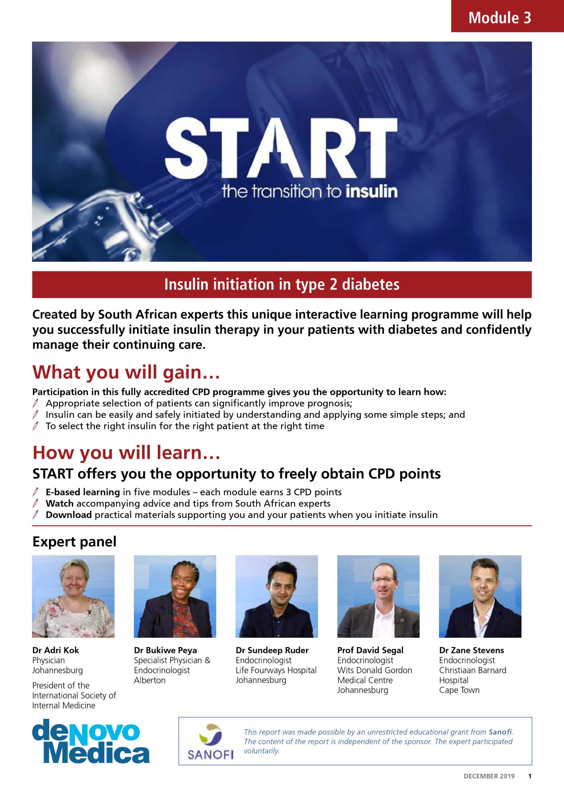START Module 3: Insulin initiation in type 2 diabetes - deNovo Medica