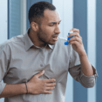 When do I consider biologic therapy for a patient with severe asthma?